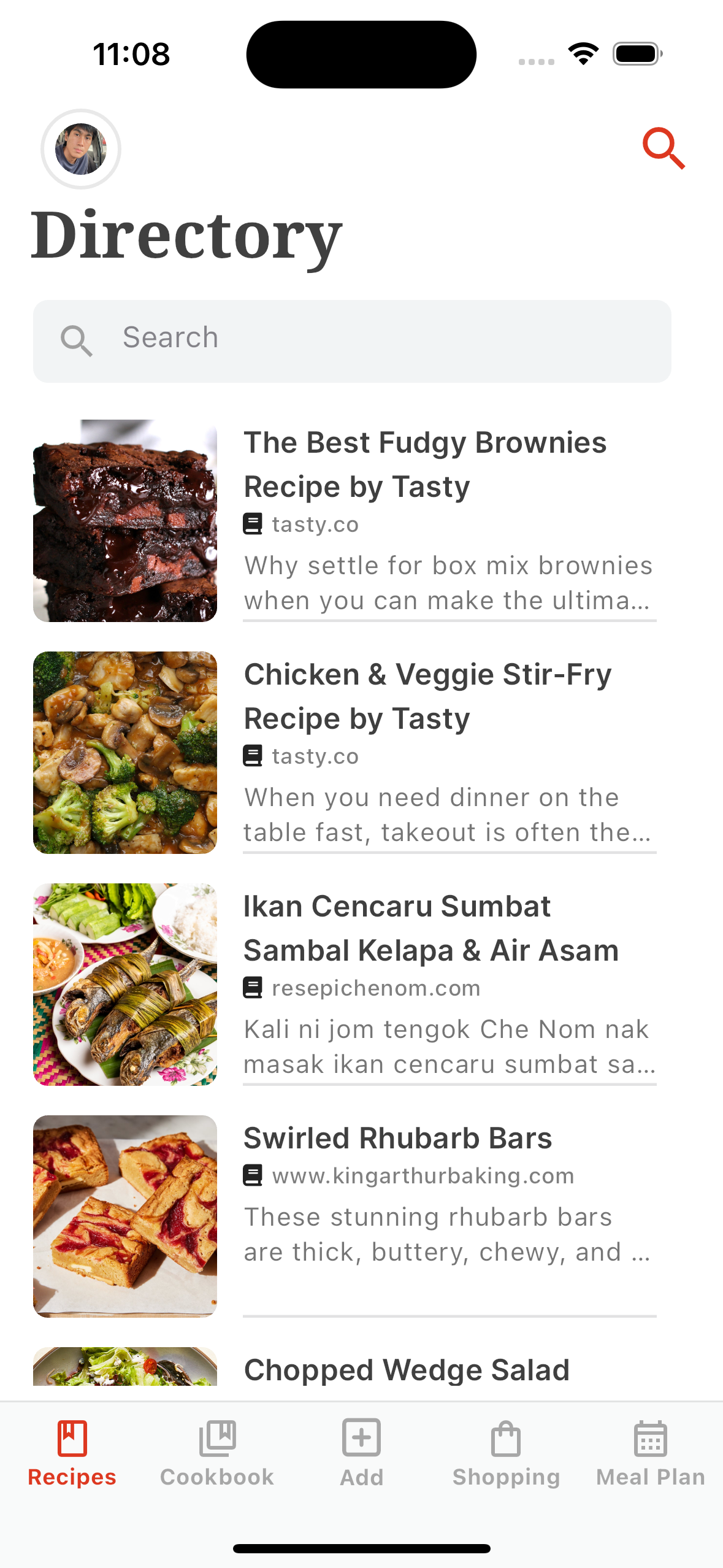 Recipe app preview