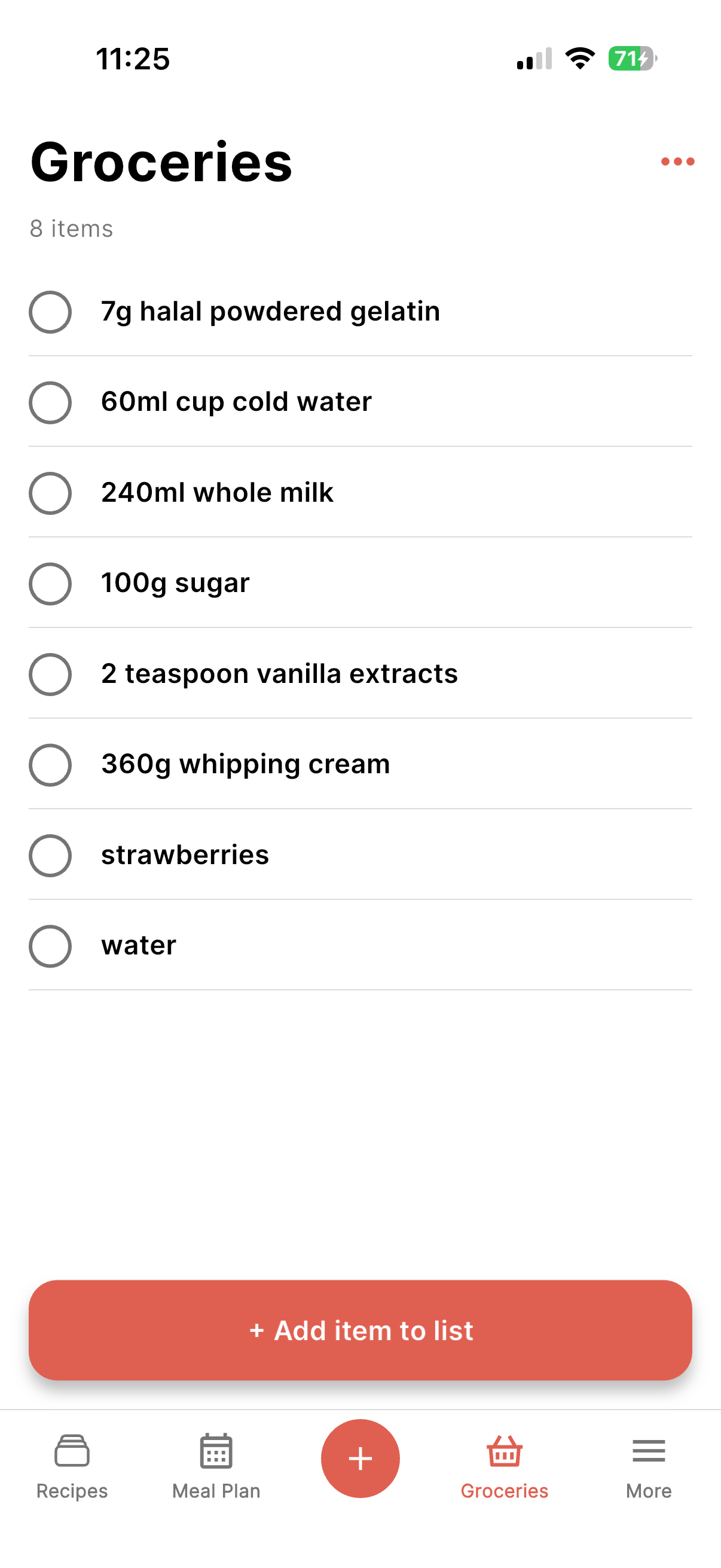 Recipe app preview