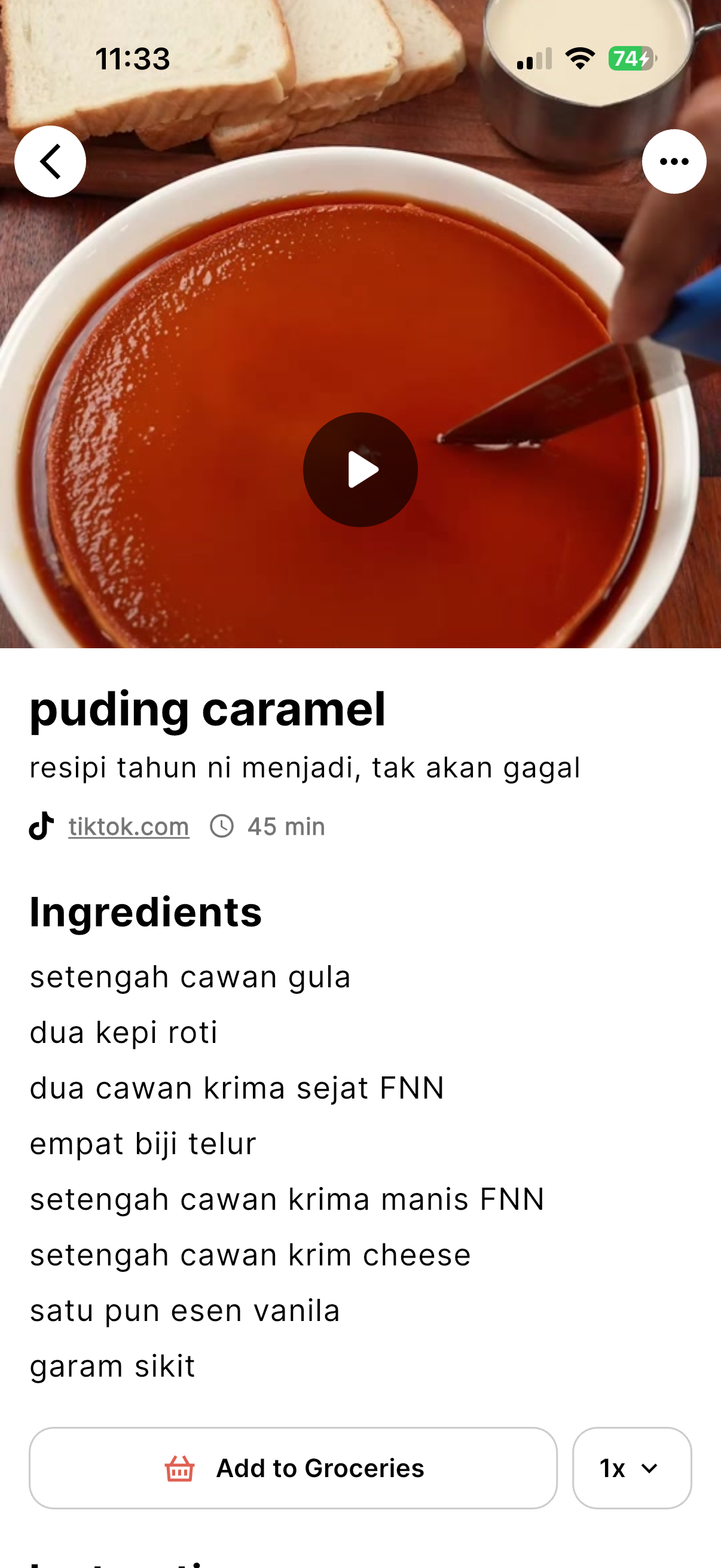 Recipe app preview