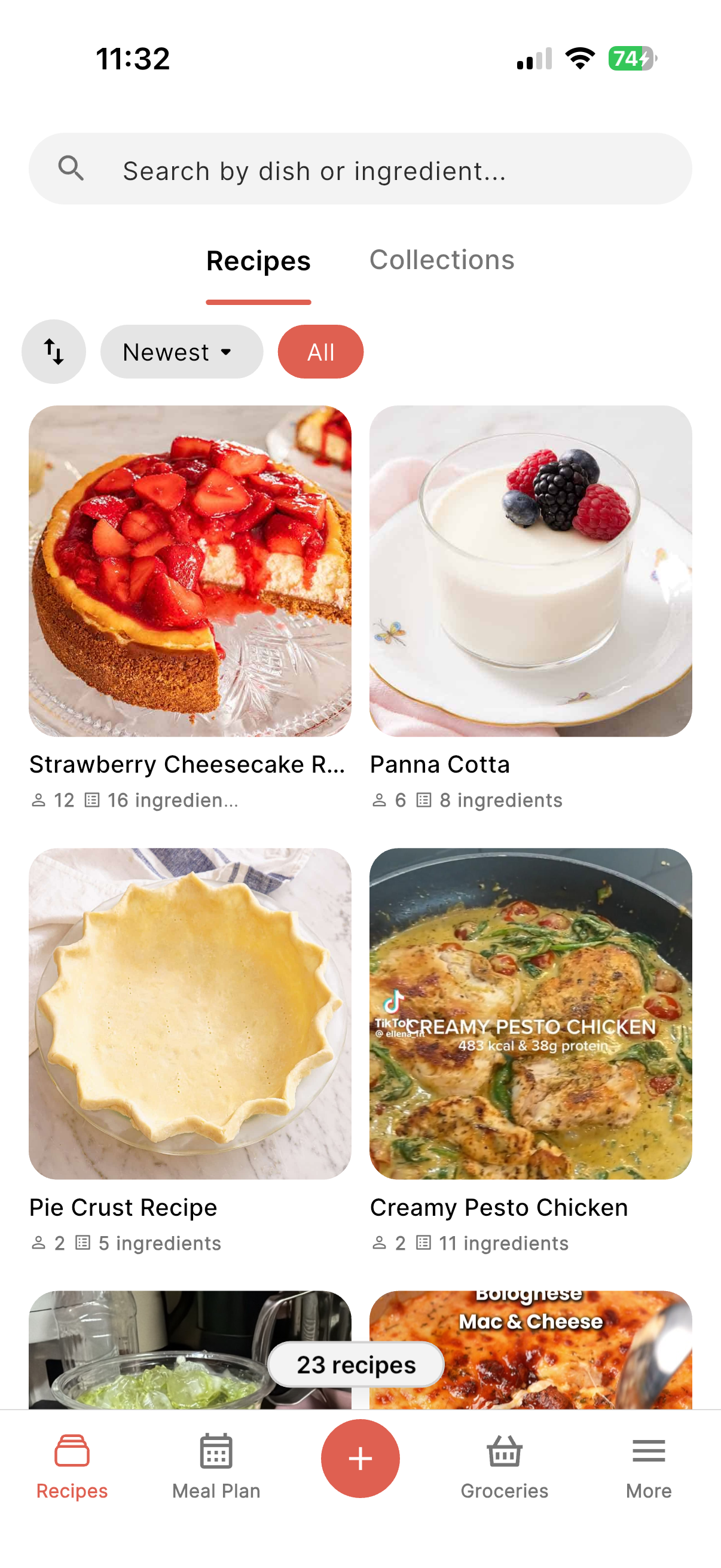 Recipe app preview