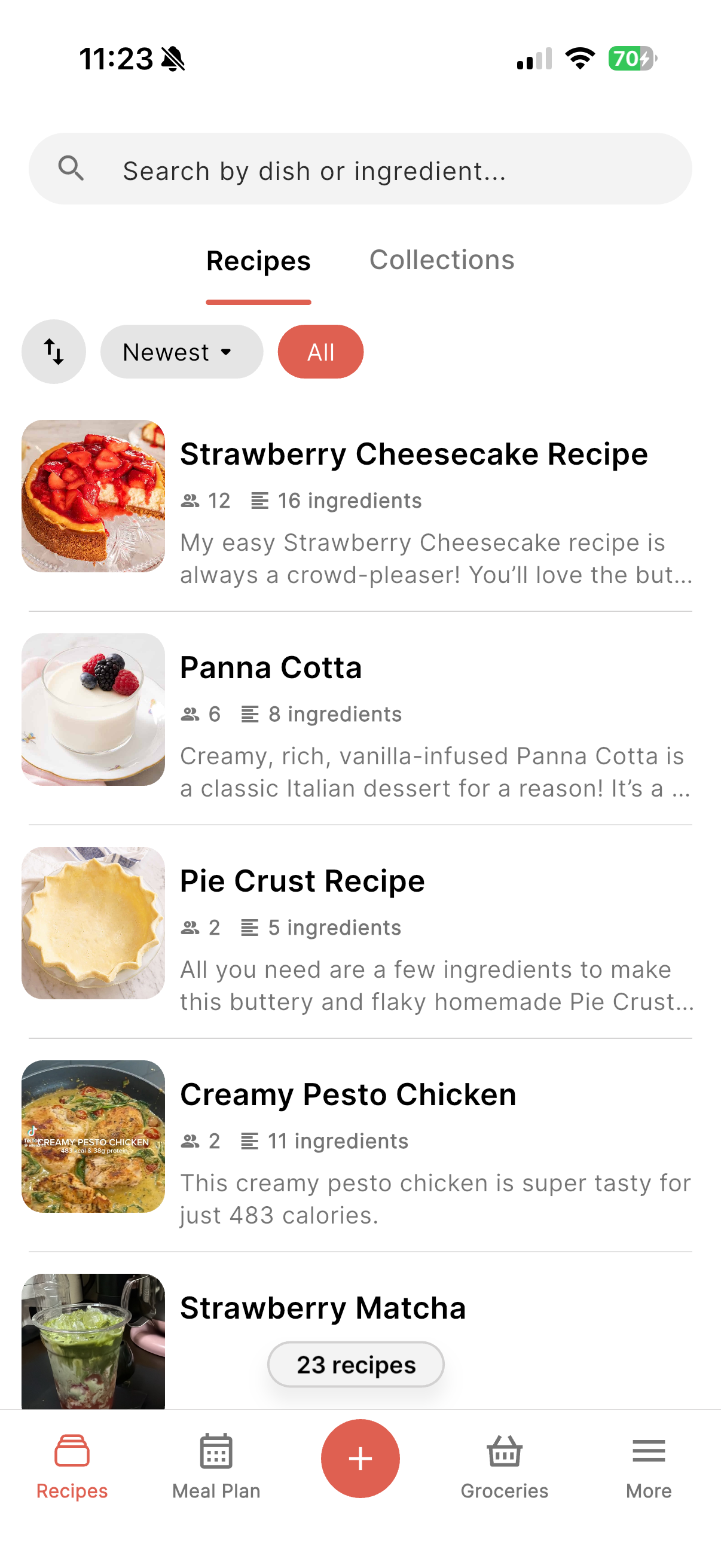 Recipe app preview