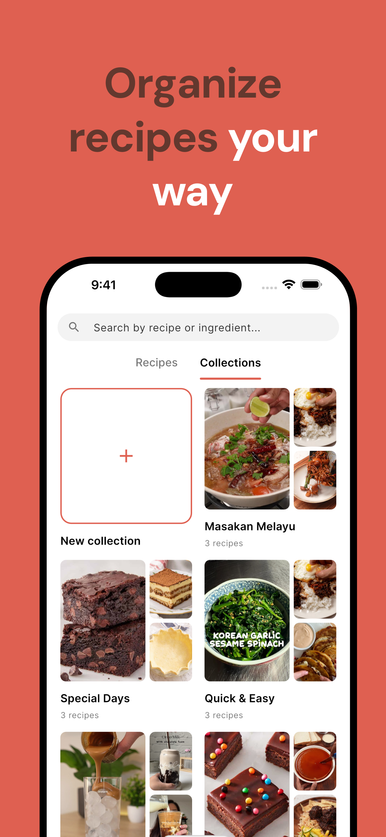 Organize recipes your way
